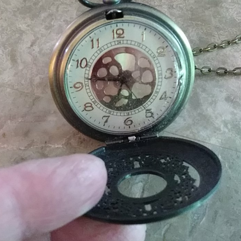 Antique Gold Watch pendant - Picture 3 of 5